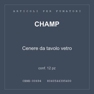 Champ Cenere da tavolo vetro — conf. 35 pz