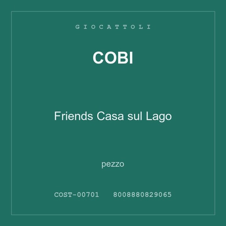 Cobi Friends Casa sul Lago — pezzo