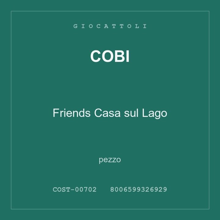 Cobi Friends Casa sul Lago — conf. 2 pz
