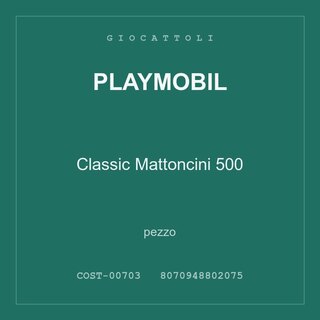 Playmobil Classic Mattoncini 500 — pezzo