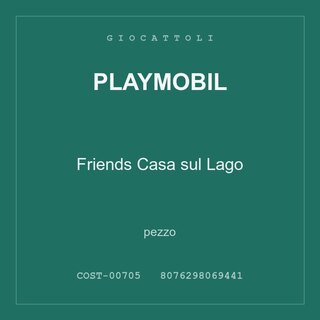 Playmobil Friends Casa sul Lago — pezzo