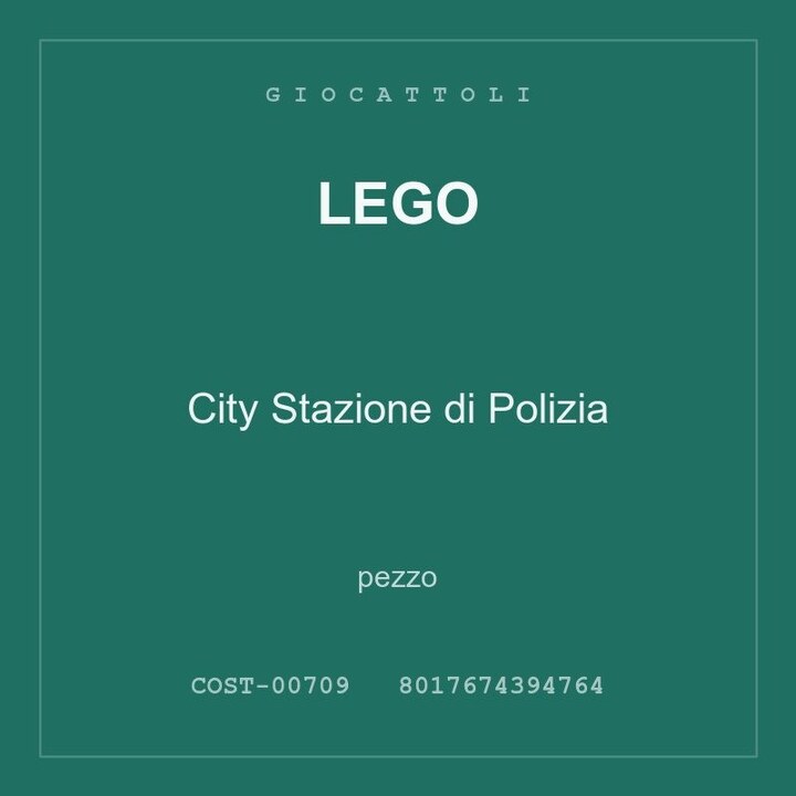 LEGO City Stazione di Polizia — pezzo