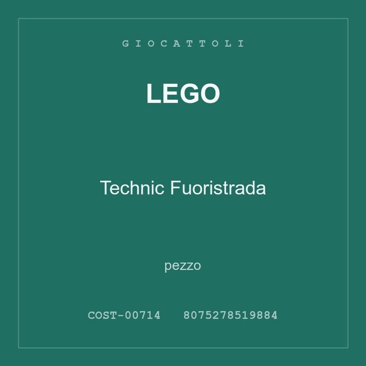 LEGO Technic Fuoristrada — pezzo