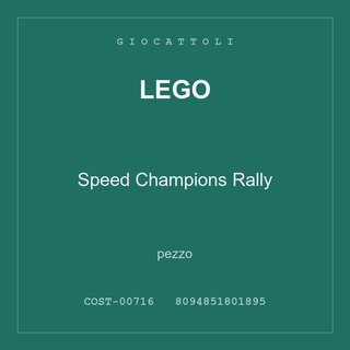 LEGO Speed Champions Rally — pezzo