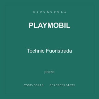 Playmobil Technic Fuoristrada — pezzo