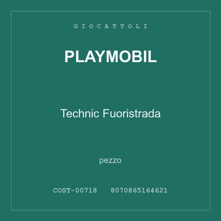 Playmobil Technic Fuoristrada — pezzo