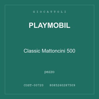 Playmobil Classic Mattoncini 500 — conf. 2 pz