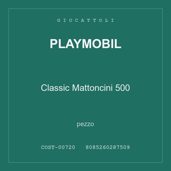 Playmobil Classic Mattoncini 500 — conf. 2 pz