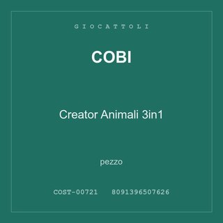 Cobi Creator Animali 3in1 — pezzo