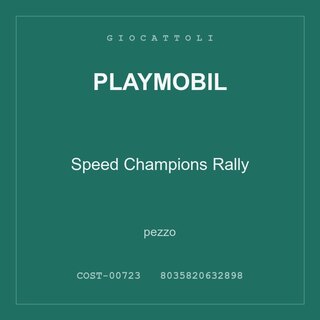 Playmobil Speed Champions Rally — pezzo