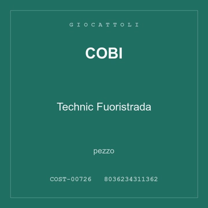 Cobi Technic Fuoristrada — pezzo