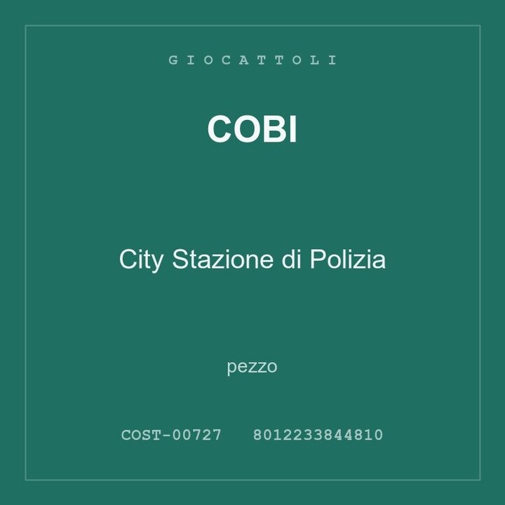 Cobi City Stazione di Polizia — conf. 3 pz