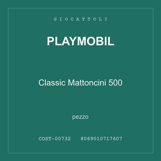 Playmobil Classic Mattoncini 500 — conf. 4 pz