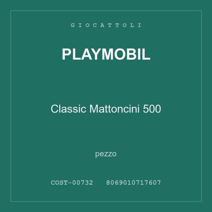 Playmobil Classic Mattoncini 500 — conf. 4 pz