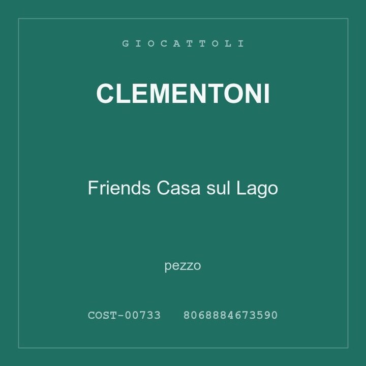 Clementoni Friends Casa sul Lago — pezzo