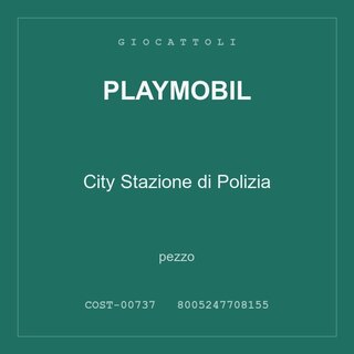 Playmobil City Stazione di Polizia — conf. 3 pz