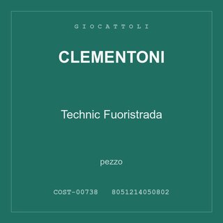 Clementoni Technic Fuoristrada — conf. 2 pz