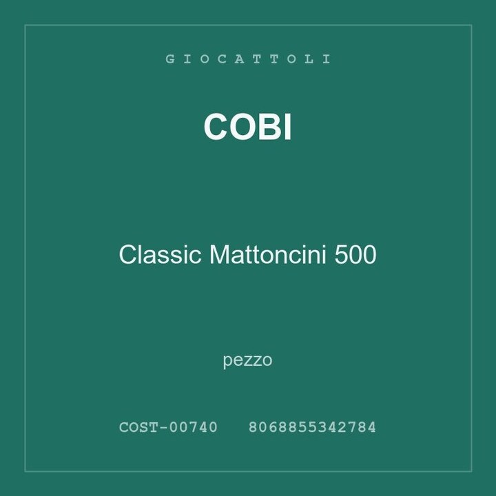 Cobi Classic Mattoncini 500 — conf. 2 pz
