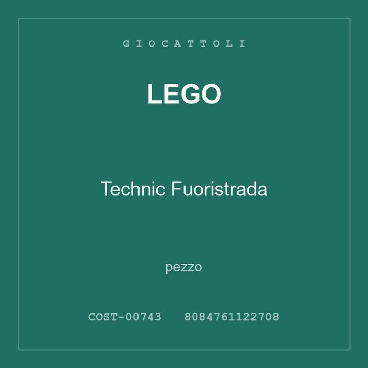 LEGO Technic Fuoristrada — conf. 3 pz