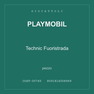 Playmobil Technic Fuoristrada — conf. 2 pz