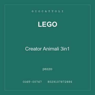 LEGO Creator Animali 3in1 — conf. 2 pz