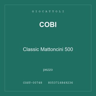 Cobi Classic Mattoncini 500 — conf. 3 pz
