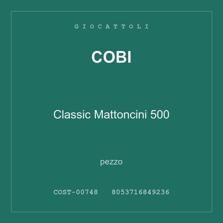Cobi Classic Mattoncini 500 — conf. 3 pz