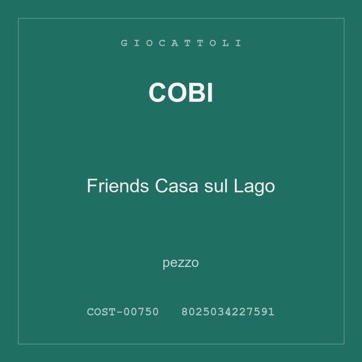 Cobi Friends Casa sul Lago — conf. 3 pz