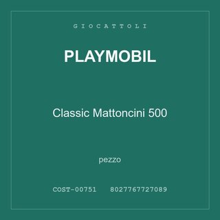 Playmobil Classic Mattoncini 500 — conf. 6 pz