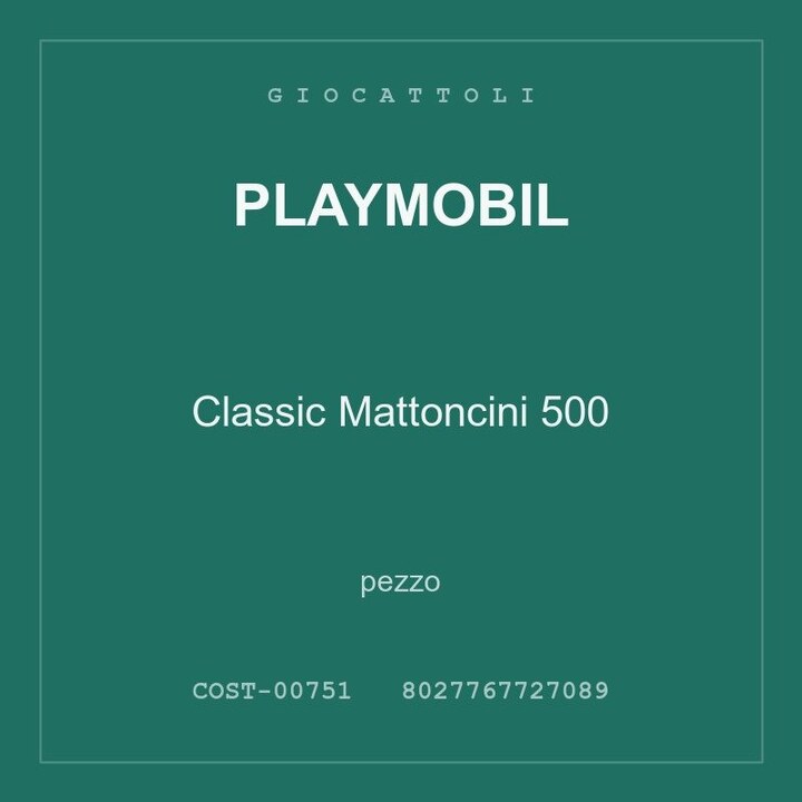 Playmobil Classic Mattoncini 500 — conf. 6 pz