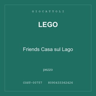 LEGO Friends Casa sul Lago — pezzo