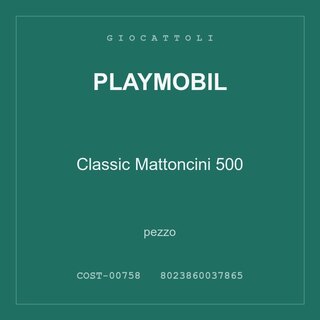 Playmobil Classic Mattoncini 500 — conf. 8 pz