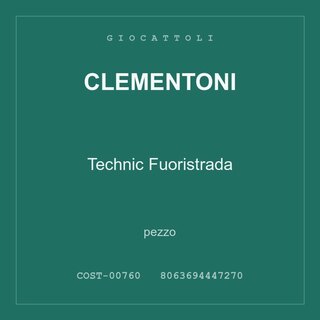 Clementoni Technic Fuoristrada — conf. 3 pz