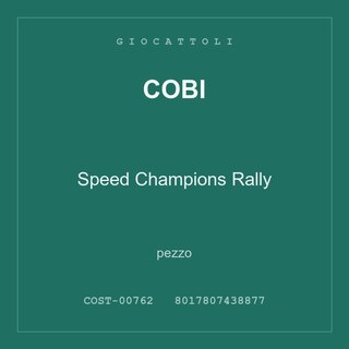 Cobi Speed Champions Rally — pezzo
