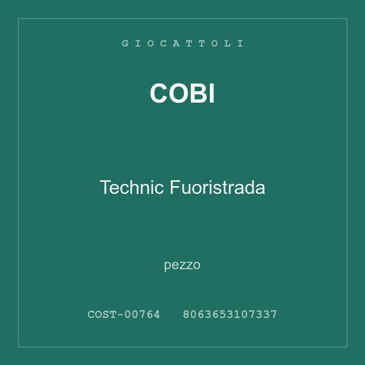 Cobi Technic Fuoristrada — conf. 3 pz