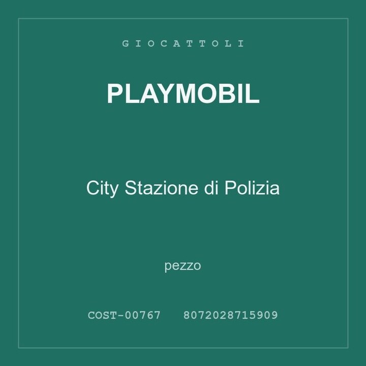 Playmobil City Stazione di Polizia — conf. 4 pz