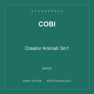 Cobi Creator Animali 3in1 — conf. 3 pz