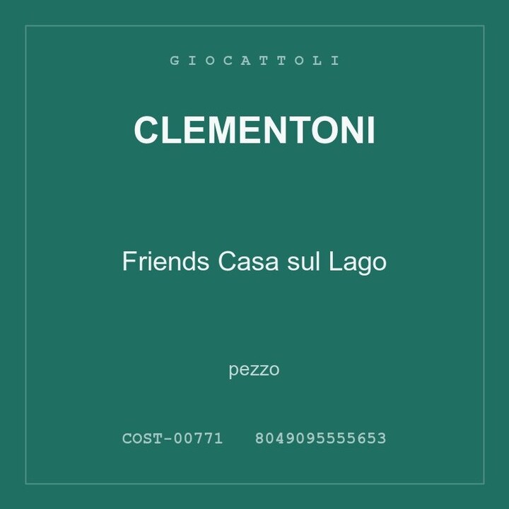 Clementoni Friends Casa sul Lago — conf. 2 pz