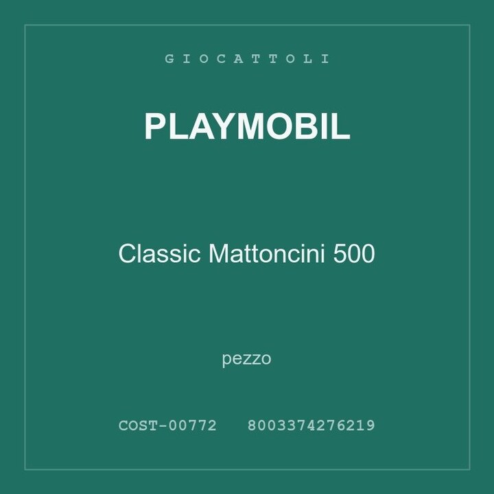 Playmobil Classic Mattoncini 500 — conf. 12 pz