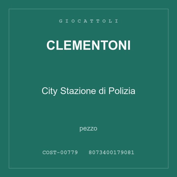 Clementoni City Stazione di Polizia — conf. 2 pz
