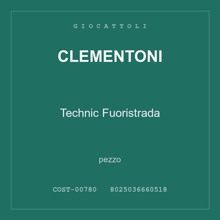 Clementoni Technic Fuoristrada — conf. 4 pz