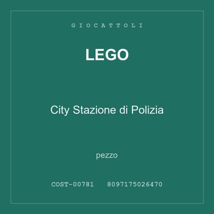 LEGO City Stazione di Polizia — conf. 2 pz