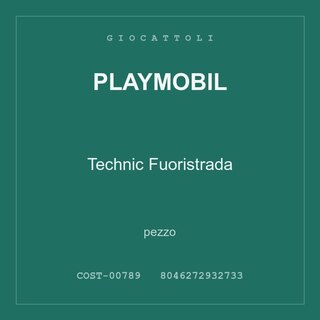 Playmobil Technic Fuoristrada — conf. 3 pz