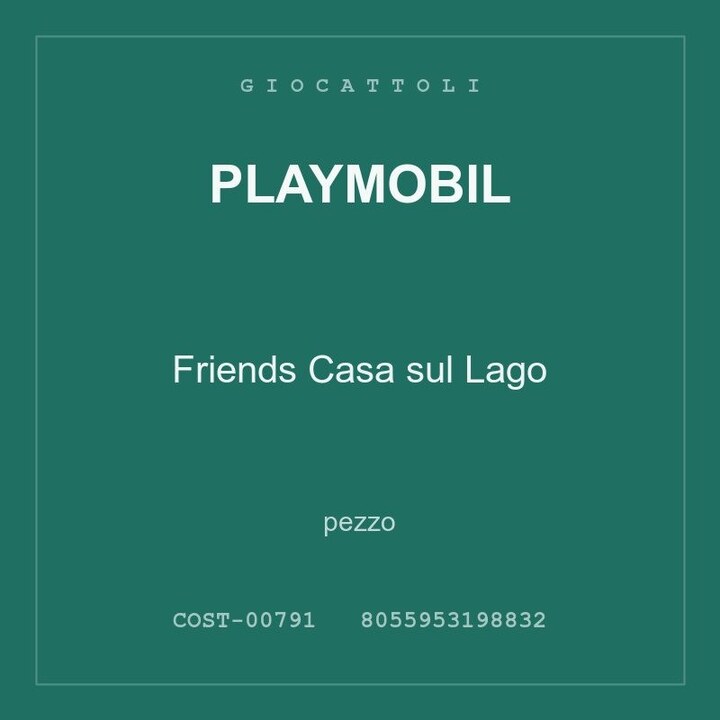 Playmobil Friends Casa sul Lago — pezzo singolo