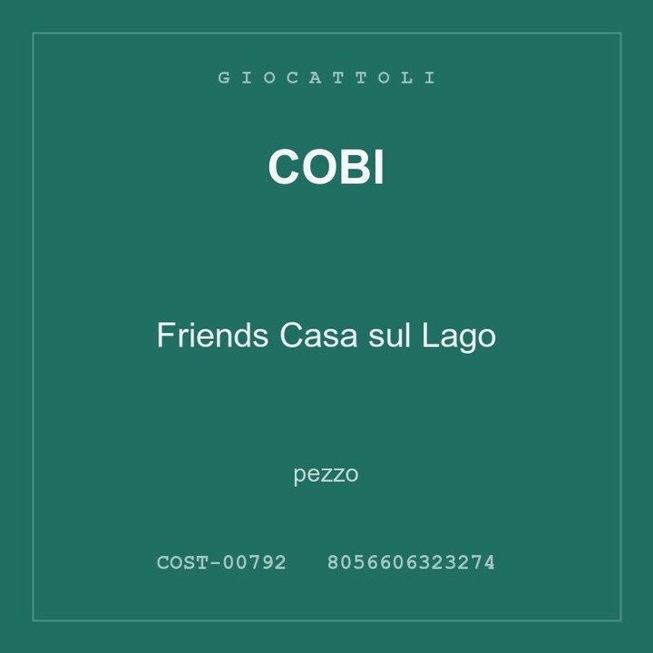 Cobi Friends Casa sul Lago — conf. 4 pz