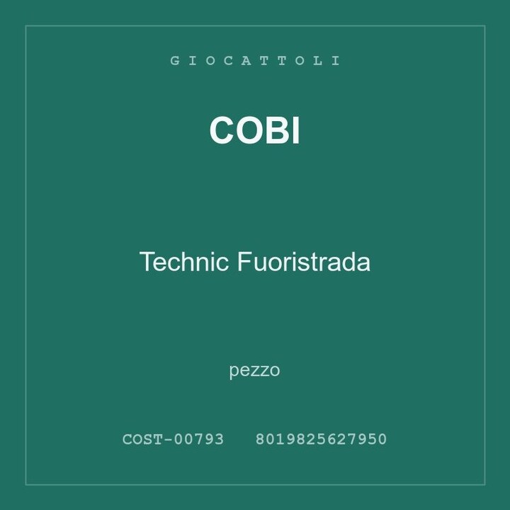 Cobi Technic Fuoristrada — conf. 4 pz