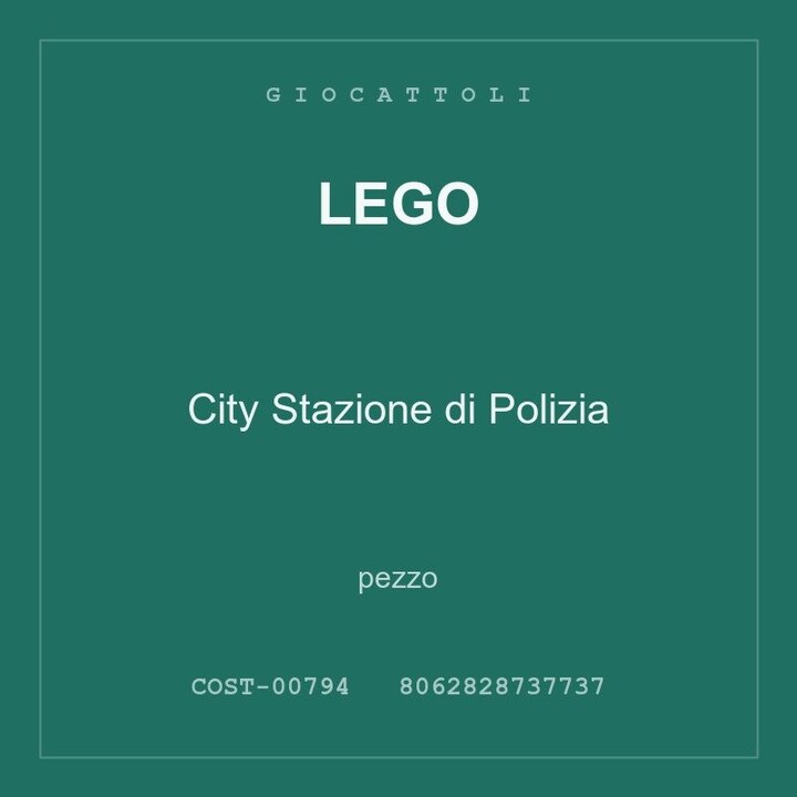 LEGO City Stazione di Polizia — conf. 4 pz