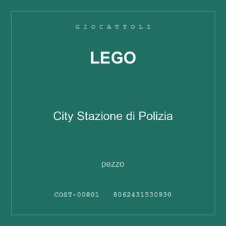LEGO City Stazione di Polizia — pezzo singolo