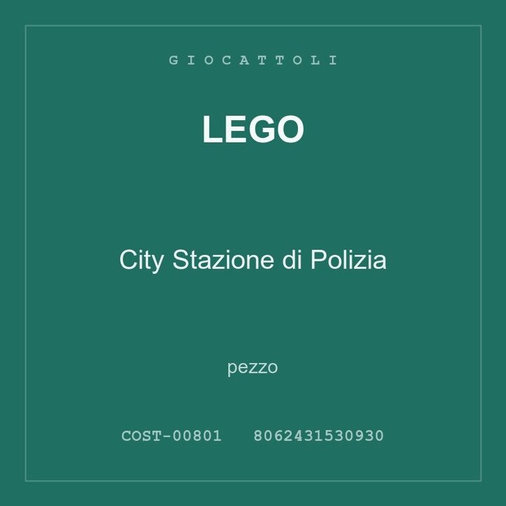 LEGO City Stazione di Polizia — pezzo singolo