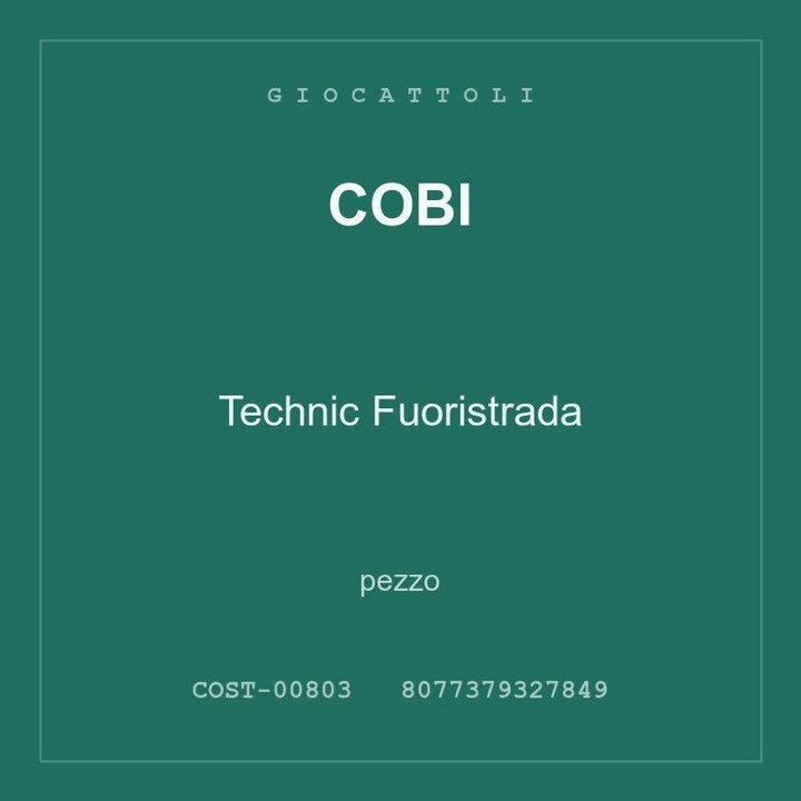 Cobi Technic Fuoristrada — conf. 6 pz